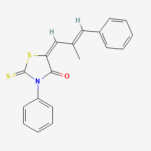 (E)-5-((E)-2-methyl-3-phenylallylidene)-3-phenyl-2-thioxothiazolidin-4-one