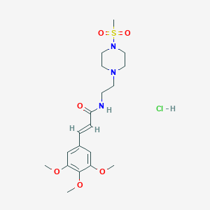 (E)-N-(2-(4-(methylsulfonyl)piperazin-1-yl)ethyl)-3-(3,4,5-trimethoxyphenyl)acrylamide hydrochloride