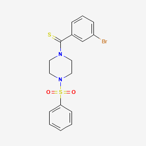 1-(benzenesulfonyl)-4-(3-bromobenzenecarbothioyl)piperazine