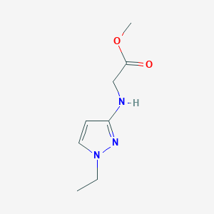 molecular formula C8H13N3O2 B2457363 Methyl 2-[(1-ethylpyrazol-3-yl)amino]acetate CAS No. 1694278-15-3