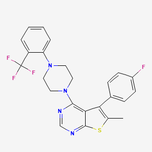 5-(4-Fluorophenyl)-6-methyl-4-(4-(2-(trifluoromethyl)phenyl)piperazin-1-yl)thieno[2,3-d]pyrimidine