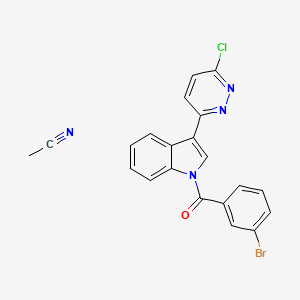 molecular formula C21H14BrClN4O B2457375 1-[(3-bromophenyl)carbonyl]-3-(6-chloropyridazin-3-yl)-1H-indole; acetonitrile CAS No. 1796963-77-3