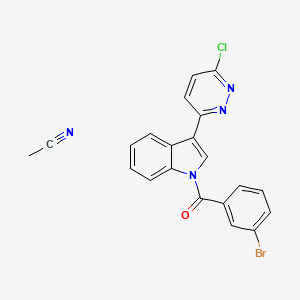 molecular formula C21H14BrClN4O B2457375 1-[(3-bromophényl)carbonyl]-3-(6-chloropyridazin-3-yl)-1H-indole; acétonitrile CAS No. 1796963-77-3