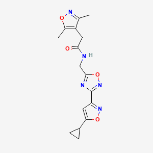 N-((3-(5-cyclopropylisoxazol-3-yl)-1,2,4-oxadiazol-5-yl)methyl)-2-(3,5-dimethylisoxazol-4-yl)acetamide