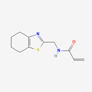 molecular formula C11H14N2OS B2457394 N-(4,5,6,7-Tetrahydro-1,3-benzothiazol-2-ylmethyl)prop-2-enamide CAS No. 2167547-90-0