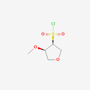 molecular formula C5H9ClO4S B2457398 (3S,4R)-4-Methoxyoxolane-3-sulfonyl chloride CAS No. 2249724-62-5