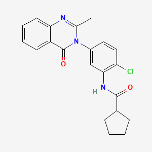 N-(2-chloro-5-(2-methyl-4-oxoquinazolin-3(4H)-yl)phenyl)cyclopentanecarboxamide