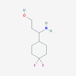 molecular formula C9H17F2NO B2457400 3-Amino-3-(4,4-difluorocyclohexyl)propan-1-ol CAS No. 2228149-00-4