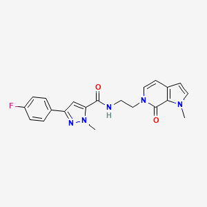 3-(4-fluorophenyl)-1-methyl-N-(2-(1-methyl-7-oxo-1H-pyrrolo[2,3-c]pyridin-6(7H)-yl)ethyl)-1H-pyrazole-5-carboxamide