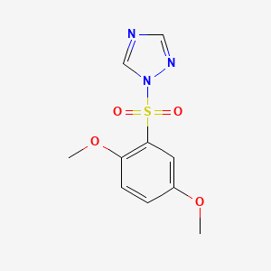 molecular formula C10H11N3O4S B2457402 1-(2,5-Dimethoxyphenyl)sulfonyl-1,2,4-triazole CAS No. 2379985-08-5