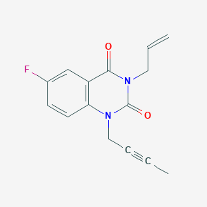 1-But-2-ynyl-6-fluoro-3-prop-2-enylquinazoline-2,4-dione