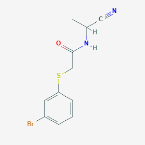 2-(3-Bromophenyl)sulfanyl-N-(1-cyanoethyl)acetamide