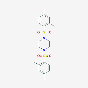 molecular formula C20H26N2O4S2 B245742 1,4-Bis[(2,4-dimethylphenyl)sulfonyl]piperazine 