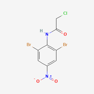 molecular formula C8H5Br2ClN2O3 B2457427 2-chloro-N-(2,6-dibromo-4-nitrophenyl)acetamide CAS No. 565192-29-2