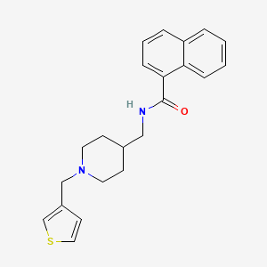 B2457429 N-((1-(thiophen-3-ylmethyl)piperidin-4-yl)methyl)-1-naphthamide CAS No. 1234884-62-8