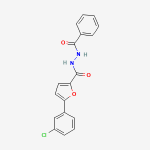 molecular formula C18H13ClN2O3 B2457431 N'-benzoyl-5-(3-chlorophenyl)furan-2-carbohydrazide CAS No. 618412-07-0