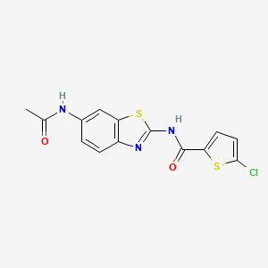 molecular formula C14H10ClN3O2S2 B2457440 N-(6-acetamidobenzo[d]thiazol-2-yl)-5-chlorothiophene-2-carboxamide CAS No. 397277-66-6