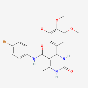 molecular formula C21H22BrN3O5 B2457448 N-(4-溴苯基)-6-甲基-2-氧代-4-(3,4,5-三甲氧基苯基)-1,2,3,4-四氢嘧啶-5-甲酰胺 CAS No. 331870-23-6