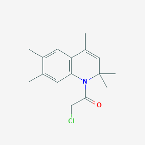 molecular formula C16H20ClNO B2457455 2-Chloro-1-(2,2,4,6,7-pentamethylquinolin-1-yl)ethanone CAS No. 376374-16-2