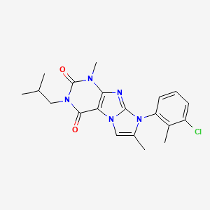 6-(3-Chloro-2-methylphenyl)-4,7-dimethyl-2-(2-methylpropyl)purino[7,8-a]imidazole-1,3-dione