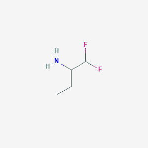 molecular formula C4H9F2N B2457468 1,1-Difluorobutan-2-amine CAS No. 1517159-00-0