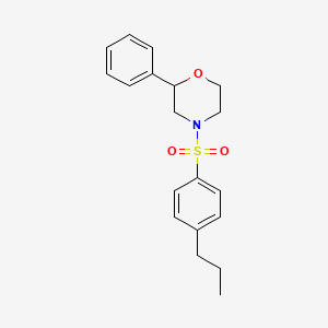 molecular formula C19H23NO3S B2457473 2-苯基-4-((4-丙基苯基)磺酰基)吗啉 CAS No. 946383-69-3