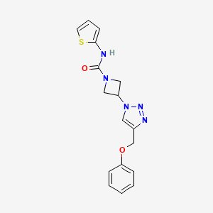3-(4-(phenoxymethyl)-1H-1,2,3-triazol-1-yl)-N-(thiophen-2-yl)azetidine-1-carboxamide