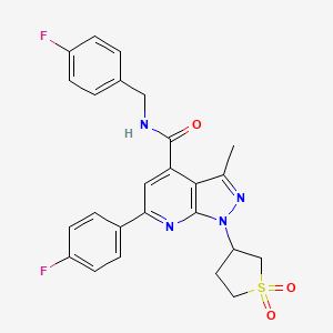 1-(1,1-dioxidotetrahydrothiophen-3-yl)-N-(4-fluorobenzyl)-6-(4-fluorophenyl)-3-methyl-1H-pyrazolo[3,4-b]pyridine-4-carboxamide