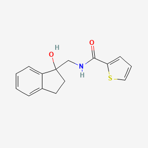 molecular formula C15H15NO2S B2457500 N-((1-hydroxy-2,3-dihydro-1H-inden-1-yl)methyl)thiophene-2-carboxamide CAS No. 1396848-17-1
