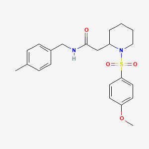 2-(1-((4-methoxyphenyl)sulfonyl)piperidin-2-yl)-N-(4-methylbenzyl)acetamide