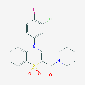 4-(3-chloro-4-fluorophenyl)-2-(piperidin-1-ylcarbonyl)-4H-1,4-benzothiazine 1,1-dioxide