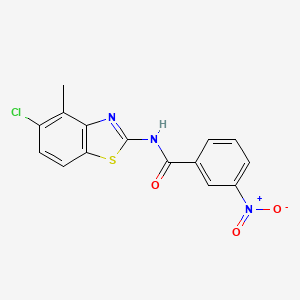 N-(5-chloro-4-methyl-1,3-benzothiazol-2-yl)-3-nitrobenzamide
