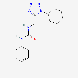 molecular formula C16H22N6O B2457544 1-((1-cyclohexyl-1H-tetrazol-5-yl)methyl)-3-(p-tolyl)urea CAS No. 921150-99-4