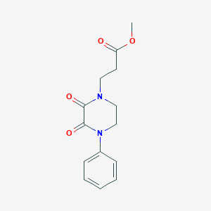molecular formula C14H16N2O4 B2457547 Methyl 3-(2,3-dioxo-4-phenylpiperazin-1-yl)propanoate CAS No. 2380194-00-1