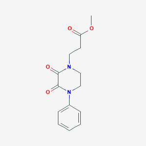 molecular formula C14H16N2O4 B2457547 3-(2,3-ジオキソ-4-フェニルピペラジン-1-イル)プロパン酸メチル CAS No. 2380194-00-1