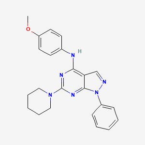 molecular formula C23H24N6O B2457552 N-(4-甲氧基苯基)-1-苯基-6-(哌啶-1-基)-1H-吡唑并[3,4-d]嘧啶-4-胺 CAS No. 946218-91-3