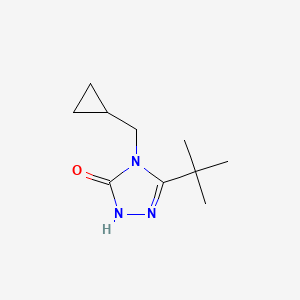 molecular formula C10H17N3O B2457554 3-叔丁基-4-(环丙基甲基)-4,5-二氢-1H-1,2,4-三唑-5-酮 CAS No. 2200689-48-9