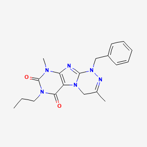 molecular formula C19H22N6O2 B2457557 1-benzyl-3,9-dimethyl-7-propyl-4H-purino[8,7-c][1,2,4]triazine-6,8-dione CAS No. 919025-09-5
