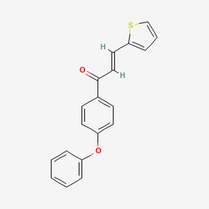 molecular formula C19H14O2S B2457591 1-(4-Phenoxyphenyl)-3-(thiophen-2-yl)prop-2-en-1-one CAS No. 333772-32-0