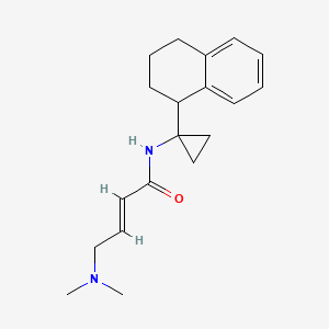 (E)-4-(Dimethylamino)-N-[1-(1,2,3,4-tetrahydronaphthalen-1-yl)cyclopropyl]but-2-enamide