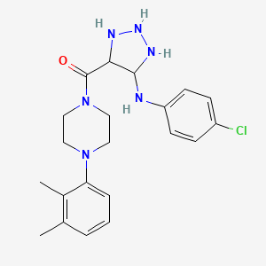 molecular formula C21H23ClN6O B2457598 N-(4-chlorophenyl)-4-[4-(2,3-dimethylphenyl)piperazine-1-carbonyl]-1H-1,2,3-triazol-5-amine CAS No. 1291852-93-1
