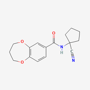 N-(1-Cyanocyclopentyl)-3,4-dihydro-2H-1,5-benzodioxepine-7-carboxamide