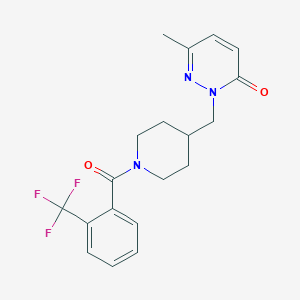 6-Methyl-2-({1-[2-(trifluoromethyl)benzoyl]piperidin-4-yl}methyl)-2,3-dihydropyridazin-3-one