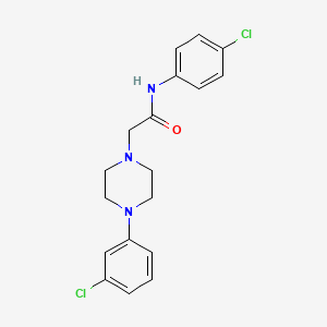 N-(4-chlorophenyl)-2-[4-(3-chlorophenyl)piperazin-1-yl]acetamide