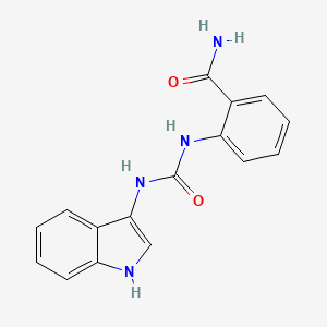 molecular formula C16H14N4O2 B2457625 2-(3-(1H-indol-3-yl)ureido)benzamide CAS No. 899753-43-6