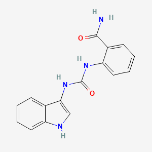 molecular formula C16H14N4O2 B2457625 2-{[(1H-indol-3-yl)carbamoyl]amino}benzamide CAS No. 899753-43-6