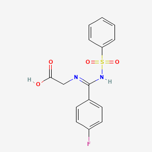 {[Benzenesulfonylimino-(4-fluoro-phenyl)-methyl]-amino}-acetic acid
