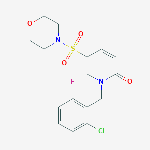 molecular formula C16H16ClFN2O4S B2457636 1-(2-chloro-6-fluorobenzyl)-5-(morpholinosulfonyl)pyridin-2(1H)-one CAS No. 1251557-13-7