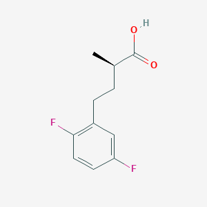 molecular formula C11H12F2O2 B2457641 (2R)-4-(2,5-Difluorophenyl)-2-methylbutanoic acid CAS No. 2248202-57-3