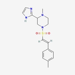 molecular formula C17H22N4O2S B2457643 2-(1H-Imidazol-2-yl)-1-methyl-4-[(E)-2-(4-methylphenyl)ethenyl]sulfonylpiperazine CAS No. 2111913-08-5